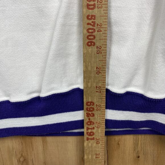 Vintage 90s LA Loving GOLF Sweatshirt XL White Purple USA Made Embroidered - Picture 12 of 12